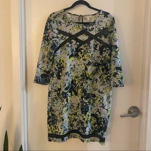 love, Fire Blue and Multicolor Floral Shift Dress